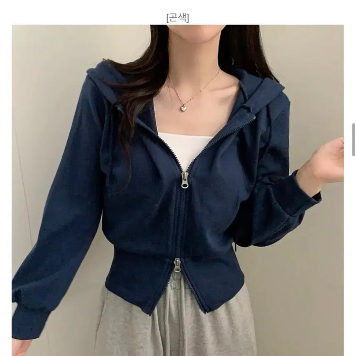 [BUNJANG] Hoodie Zip-up / 투웨이 후드집업