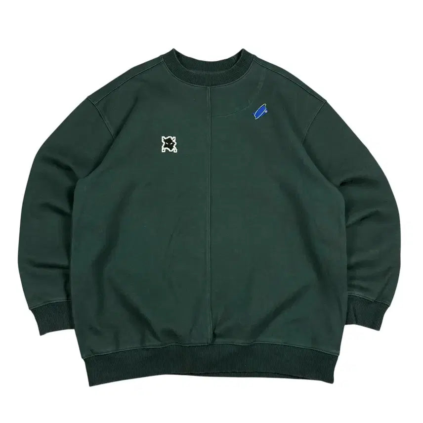 [BUNJANG] ADER Error Dark Green VADER Sweatshirt / 아더에러 다크 그린컬러 베이더 맨투맨