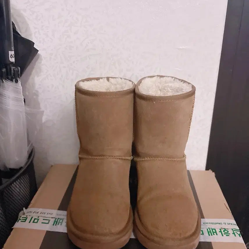 [BUNJANG] NUOVO UGG Suede Fur Boots / 스웨이드 털 부츠 브라운 (누오보어그)
