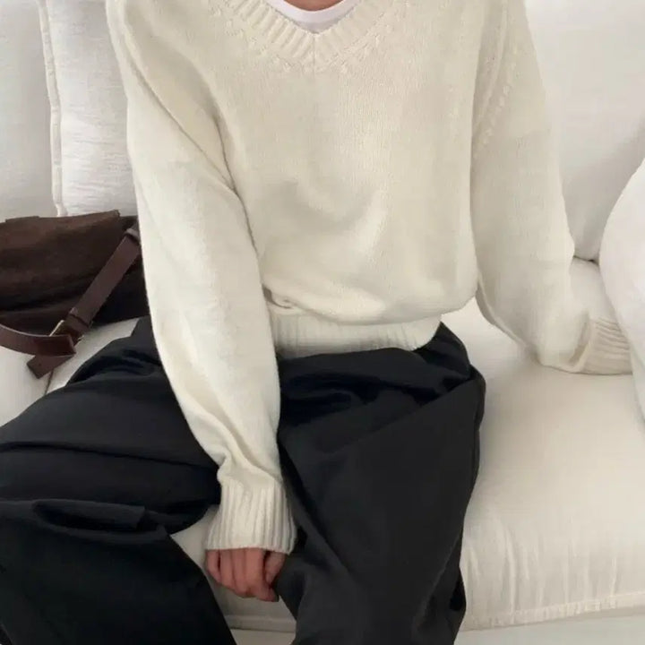 [BUNJANG] V-Neck Knit Sweater / 브이넥 니트 / 도매택 니트