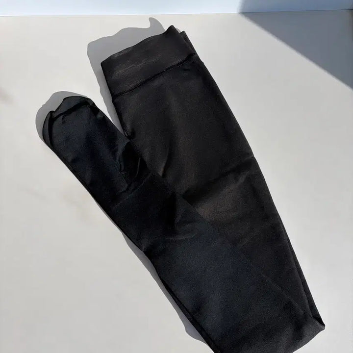 [BUNJANG] Black Illusion Fleece-Lined Winter Stockings / 겨울용 착시 스타킹 검정색 (M, L 2사이즈)