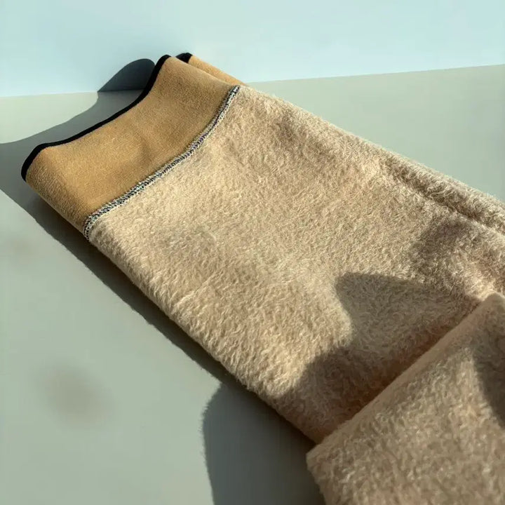 [BUNJANG] Black Illusion Fleece-Lined Winter Stockings / 겨울용 착시 스타킹 검정색 (M, L 2사이즈)