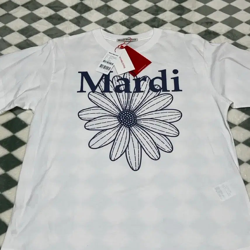 [BUNJANG] Mardi Mercredi Flower T-shirt (Ivory/Navy) / [새상품]마르디 메크르디 플라워 티셔츠 아이보리네이비