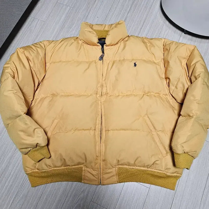 [BUNJANG] Polo Yellow Puffer Jacket / 폴로 옐로우 팔라스 맛 푸퍼 패딩 105 110 L