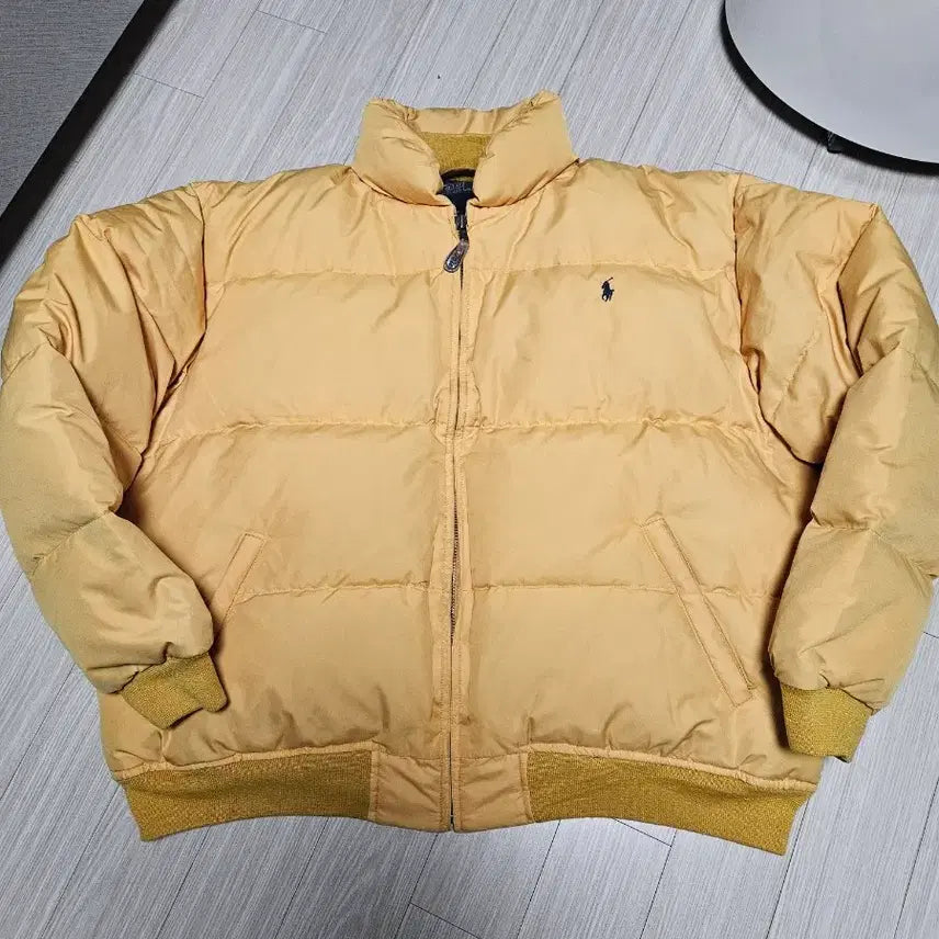 [BUNJANG] Polo Yellow Puffer Jacket / 폴로 옐로우 팔라스 맛 푸퍼 패딩 105 110 L