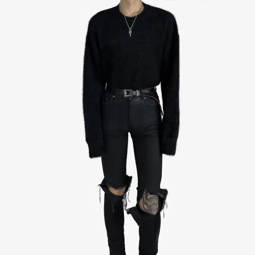 [BUNJANG] Fur Knit / 남자 루즈핏 퍼 니트 Fur Knit