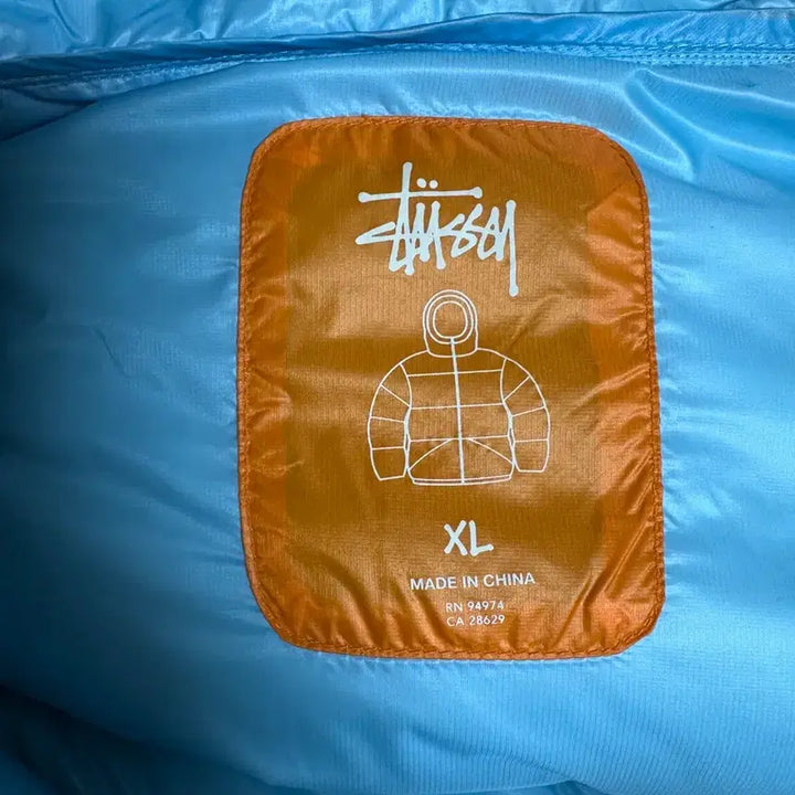 [BUNJANG] Stussy Micro Ripstop Down Parka Orange XL / 스투시 마이크로 립스탑 다운 오렌지 컬러 파카