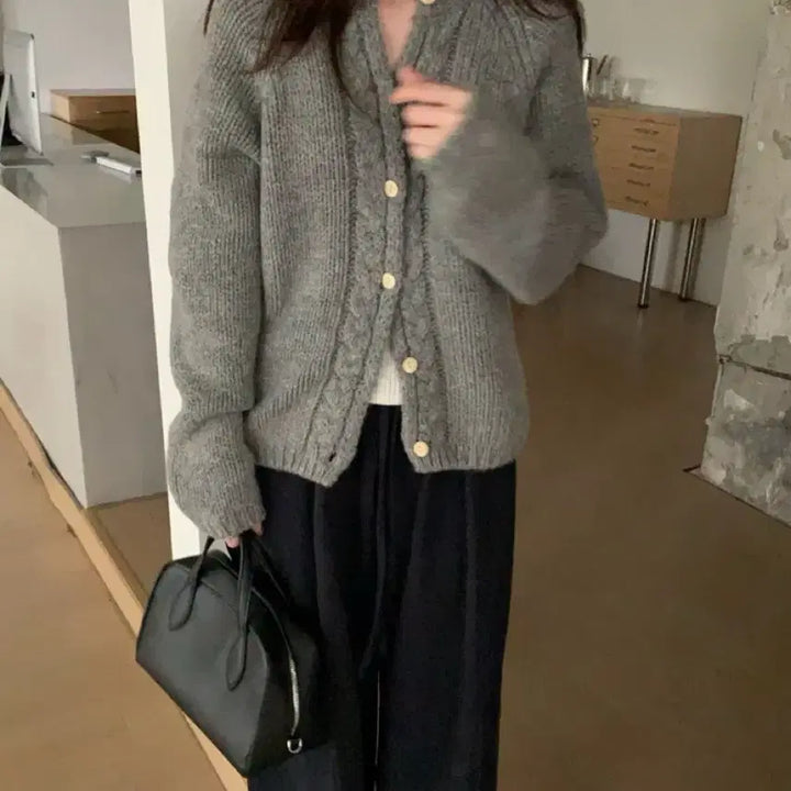 [BUNJANG] Dometek Wool Cardigan / 도매택 가디건