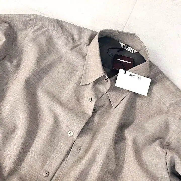 [BUNJANG] AURALEE Super Fine Tropical Wool Shirt - Light Brown (Size 5) / 25SS 오라리 슈퍼 파인 트로피컬 울 셔츠 라이트브라운 5