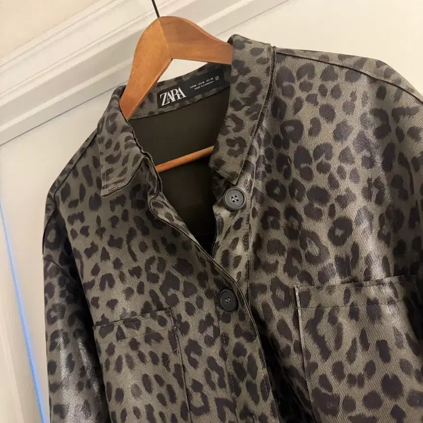 [BUNJANG] Zara Leopard Print Shirt Jacket / zara 자라 레오파드 셔츠 자켓