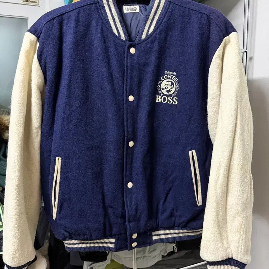 [BUNJANG] Vintage Suntory Boss Varsity Jacket / 빈티지 산토리보스 커피 울 바시티 자켓