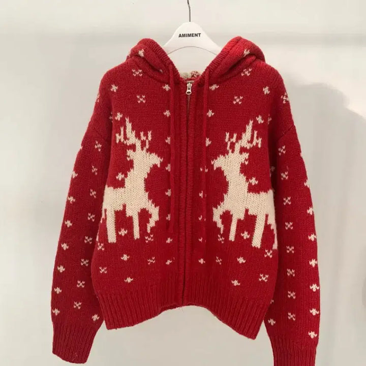 [BUNJANG] Amiement Dear Hoodie Zip-up / 새제품 아미먼트 디어 후드집업 노르딕