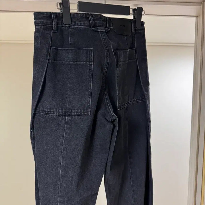 [BUNJANG] Solid Homme 24FW Side Folding Denim Pants / 솔리드옴므 24FW 사이드 폴딩 데님 팬츠 블랙 46