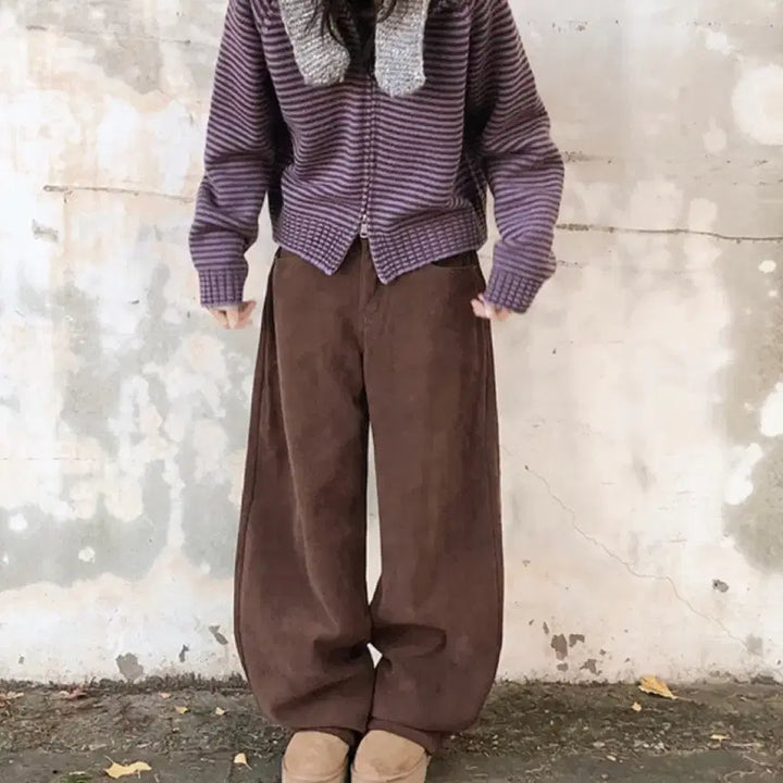 [BUNJANG] Vinble Stripe Knit Zip-up / 빈블 스트라이프 니트 집업