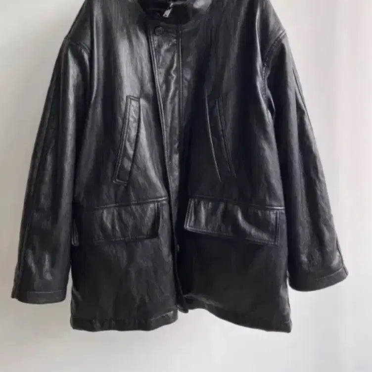 [BUNJANG] The Mui Faux Leather Jacket / 더무이 퍼 가죽자켓 새상품