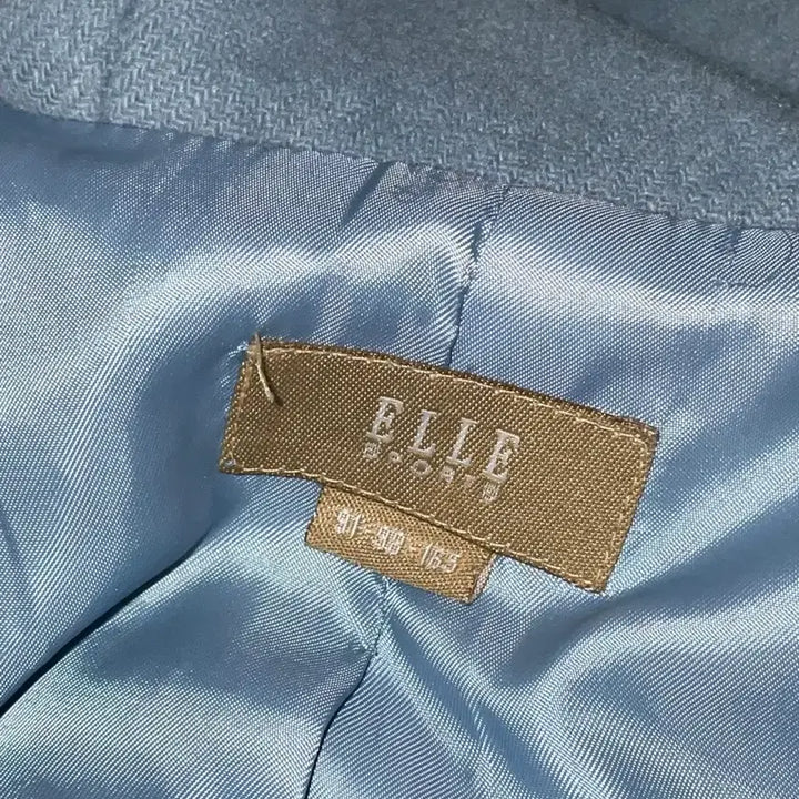 [BUNJANG] ELLE Vintage Sky Blue Duffle Coat / ELLE 엘르 빈티지 더플 코트 하늘색