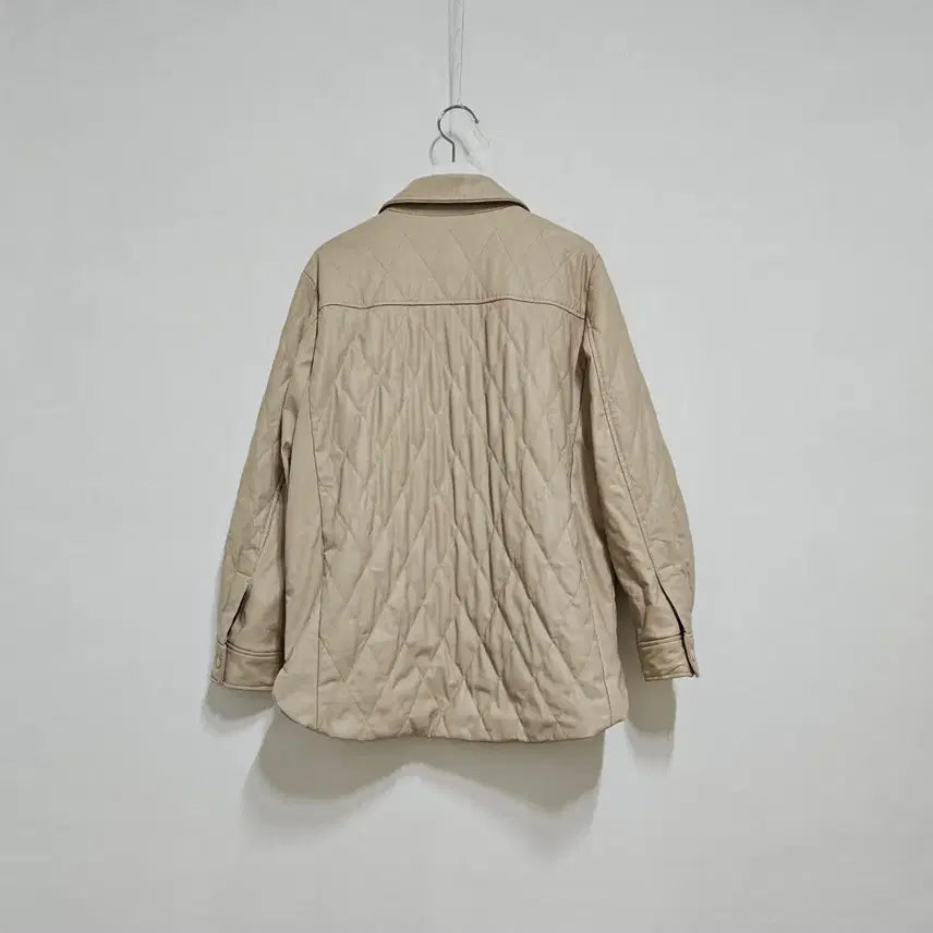 [BUNJANG] Faux Leather Padded Jumper / 인조가죽 패딩점퍼