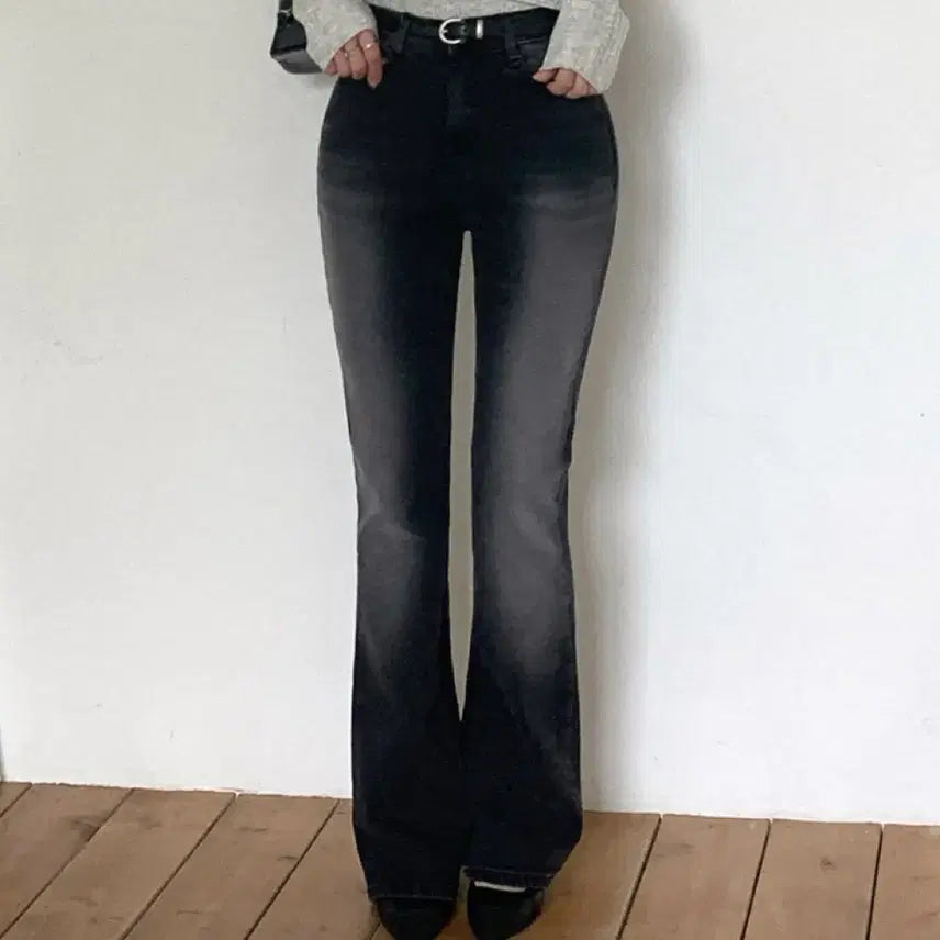 [BUNJANG] Blimfit Hidden Banding Bootcut Denim Jeans M Black / 블림핏 히든밴딩 부츠컷 데님 청바지 M 흑청