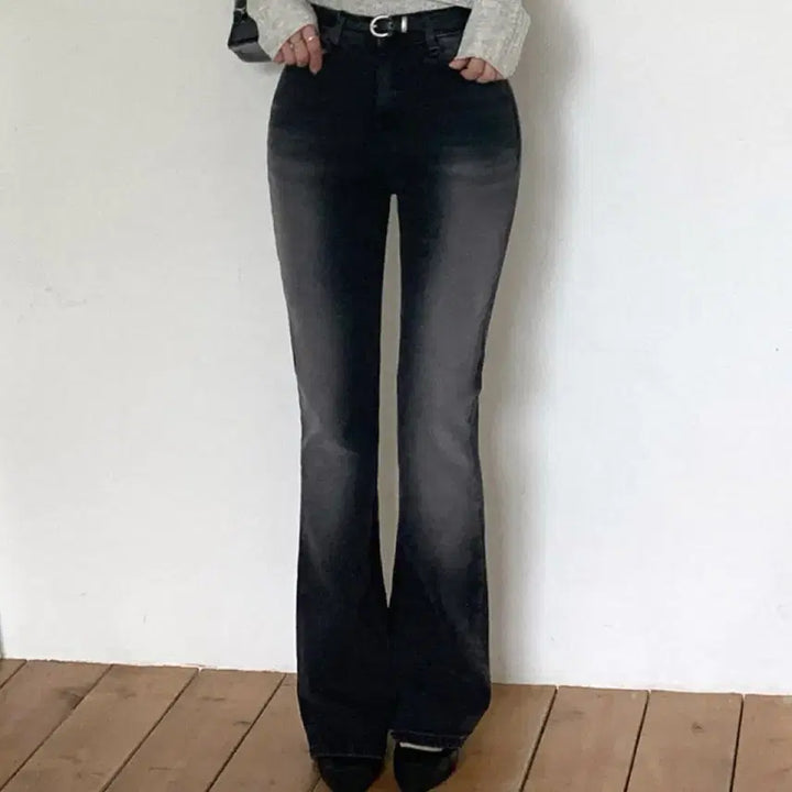 [BUNJANG] Blimfit Hidden Banding Bootcut Denim Jeans M Black / 블림핏 히든밴딩 부츠컷 데님 청바지 M 흑청