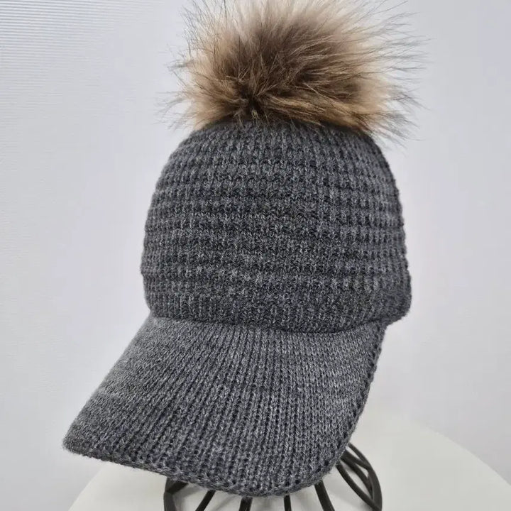 [BUNJANG] Fox Fur Knit Cap / 폭스퍼 니트모자