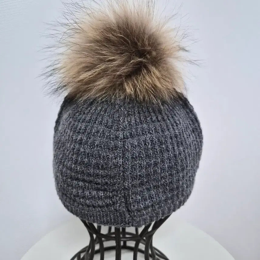 [BUNJANG] Fox Fur Knit Cap / 폭스퍼 니트모자