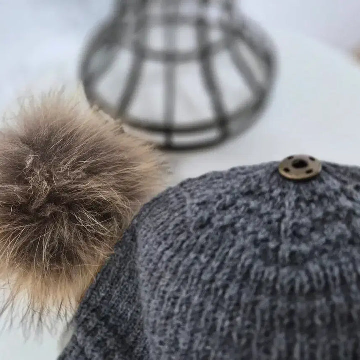 [BUNJANG] Fox Fur Knit Cap / 폭스퍼 니트모자