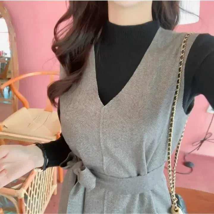 [BUNJANG] Attrangs Ribbed Turtleneck (Black) / 아뜨랑스 반목 골지 폴라티(블랙)