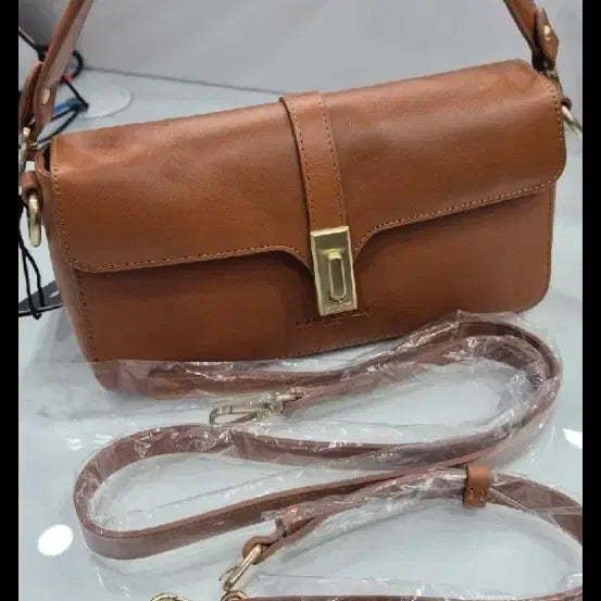 [BUNJANG] Lancaster New Genuine Cowhide Leather Shoulder Bag Brown / [새상품] 랜캐스터 정품 소가죽 숄더백 / 브라운