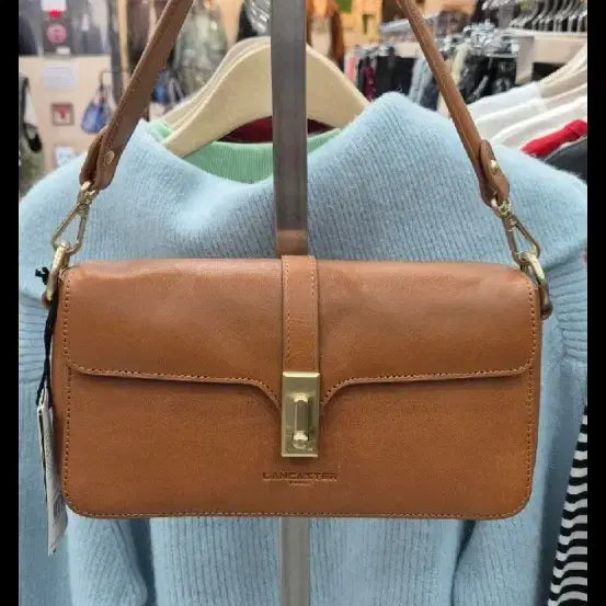 [BUNJANG] Lancaster New Genuine Cowhide Leather Shoulder Bag Brown / [새상품] 랜캐스터 정품 소가죽 숄더백 / 브라운