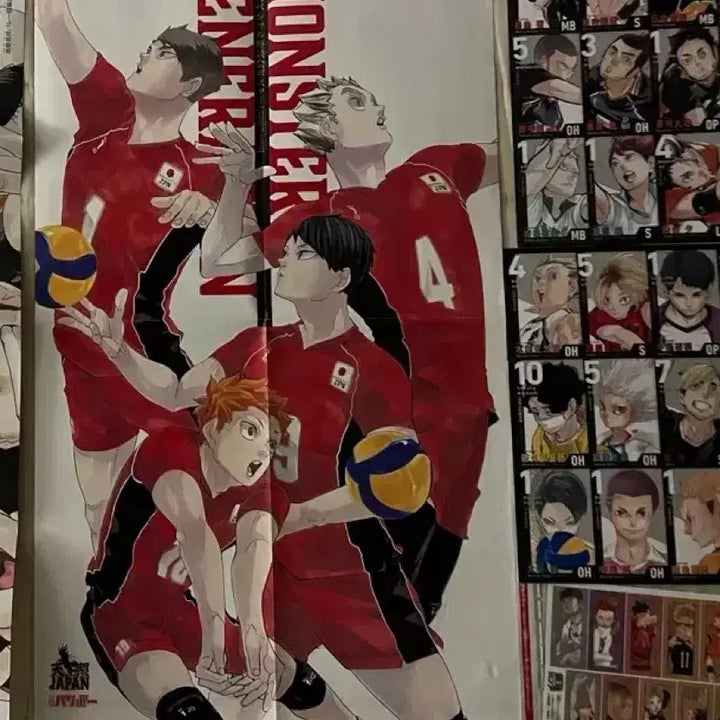 [BUNJANG] Haikyu!! National Team Interview Poster Bundle Set / 하이큐 소년점프 국대 인터뷰 포스터 / 카라스노 단체 포스터 스티커