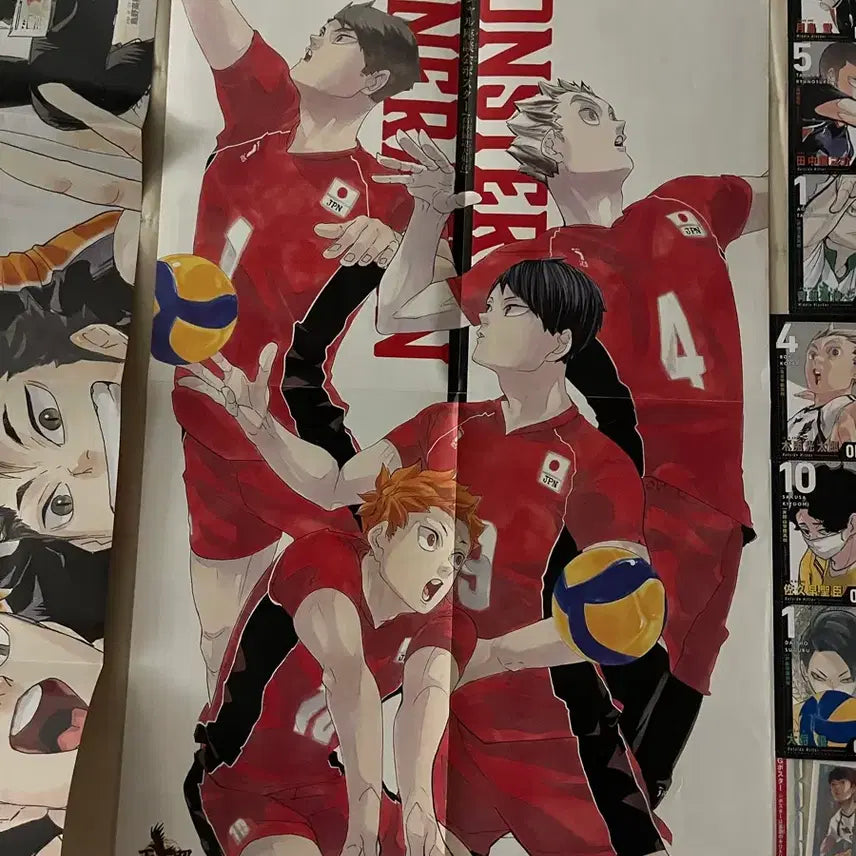 [BUNJANG] Haikyu!! National Team Interview Poster Bundle Set / 하이큐 소년점프 국대 인터뷰 포스터 / 카라스노 단체 포스터 스티커