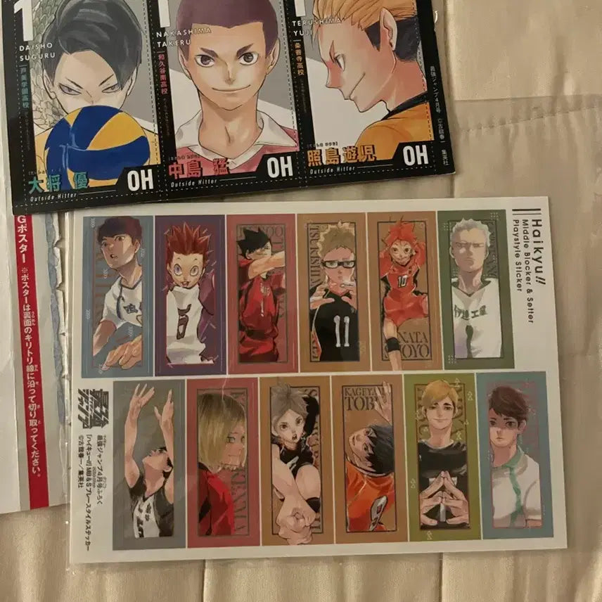 [BUNJANG] Haikyu!! National Team Interview Poster Bundle Set / 하이큐 소년점프 국대 인터뷰 포스터 / 카라스노 단체 포스터 스티커