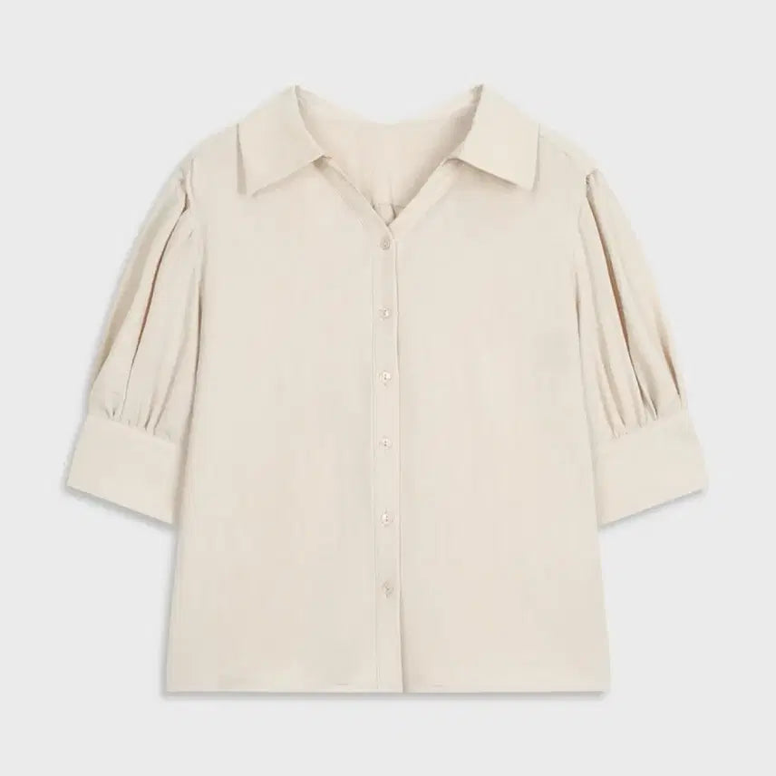 [BUNJANG] Mise-en-scene Puff Blouse Beige / 미쏘 퍼프 블라우스 베이지