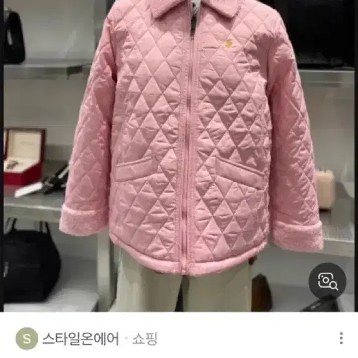 [BUNJANG] Polo Reversible Quilted Fleece Jacket Pink / polo 후리스 퀼팅 리버시블 플러스 자켓 pink 분홍컬러
