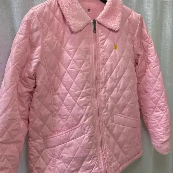 [BUNJANG] Polo Reversible Quilted Fleece Jacket Pink / polo 후리스 퀼팅 리버시블 플러스 자켓 pink 분홍컬러