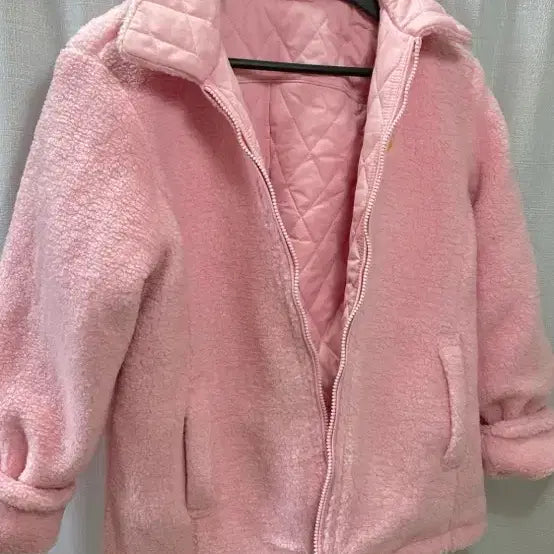 [BUNJANG] Polo Reversible Quilted Fleece Jacket Pink / polo 후리스 퀼팅 리버시블 플러스 자켓 pink 분홍컬러