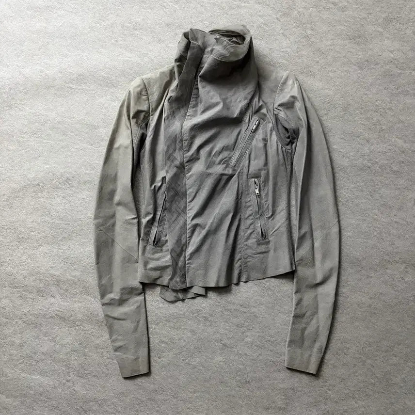 [BUNJANG] Rick Owens Kangaroo Leather Drape High Neck Jacket / 10AW 릭오웬스 캥거루 드레이프 하이넥 자켓