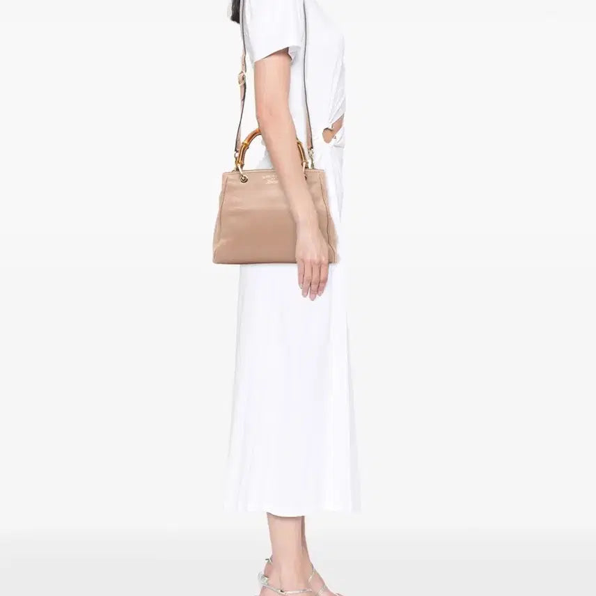 [BUNJANG] Gucci Bamboo Shopper Satchel Bag / 구찌 카프스킨 밤부 뱀부 쇼퍼 사첼 백