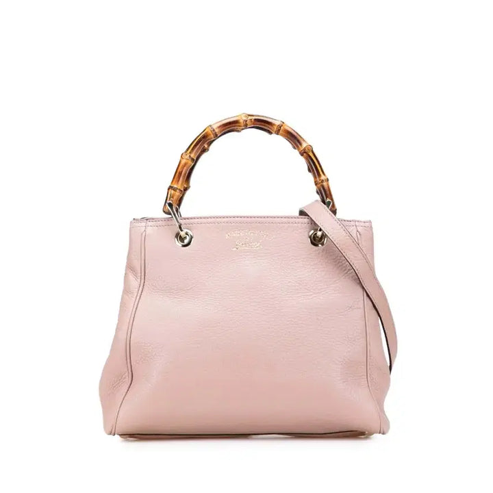 [BUNJANG] Gucci Bamboo Shopper Satchel Bag / 구찌 카프스킨 밤부 뱀부 쇼퍼 사첼 백