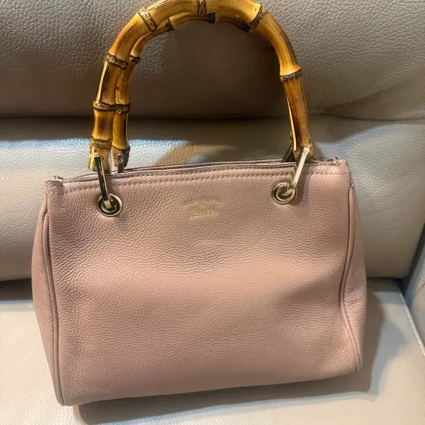 [BUNJANG] Gucci Bamboo Shopper Satchel Bag / 구찌 카프스킨 밤부 뱀부 쇼퍼 사첼 백