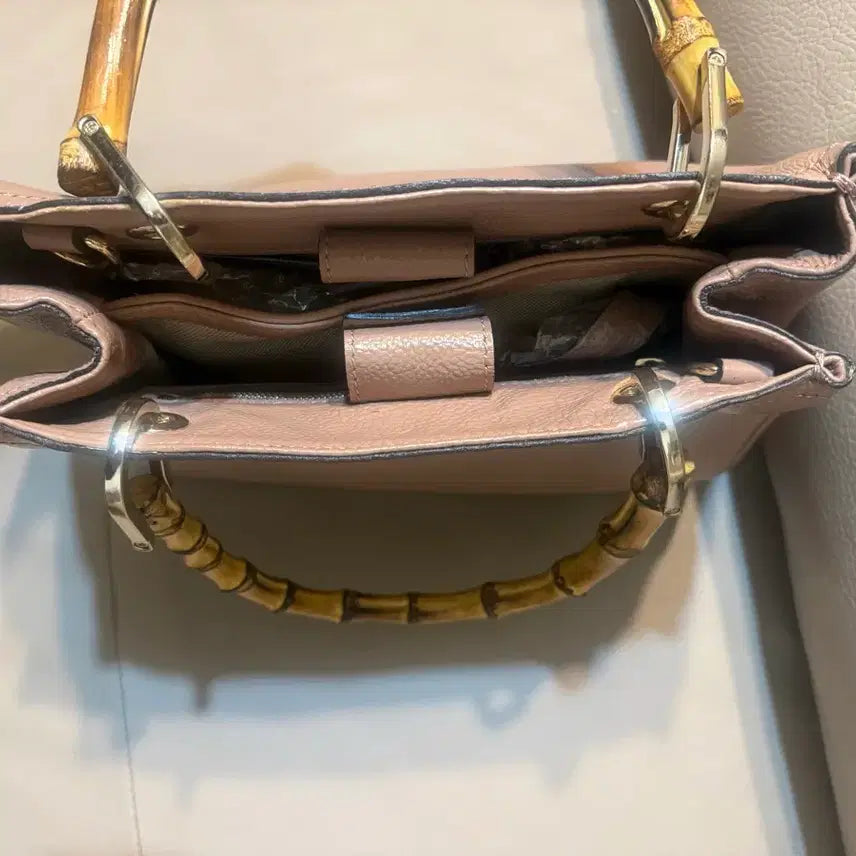 [BUNJANG] Gucci Bamboo Shopper Satchel Bag / 구찌 카프스킨 밤부 뱀부 쇼퍼 사첼 백