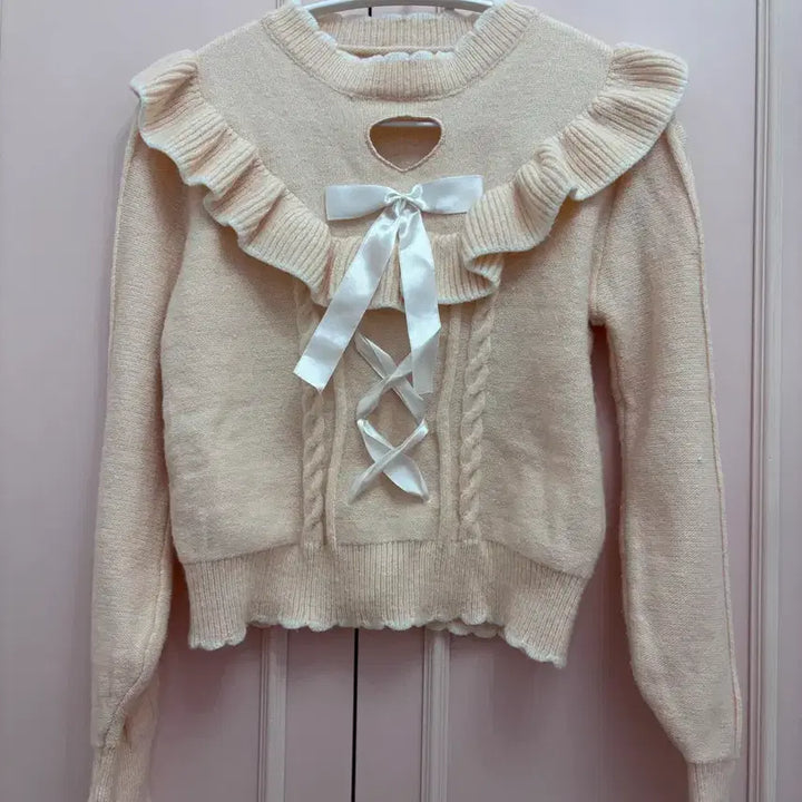 [BUNJANG] Vintage Ribbon Knit Top / 일본빈티지) 리본 니트