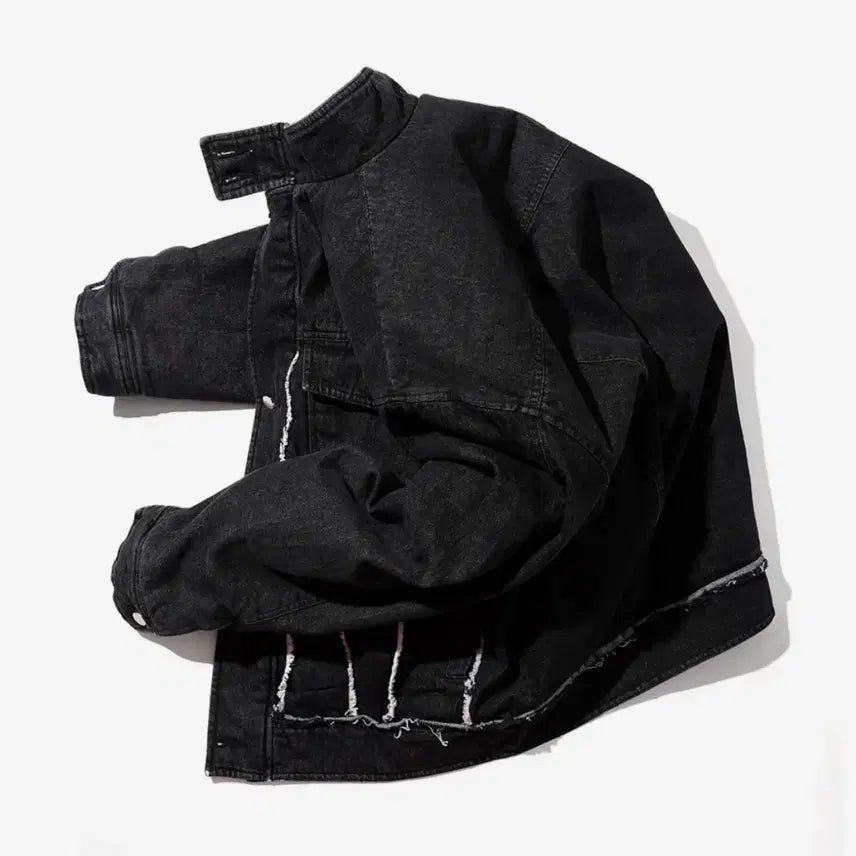 [BUNJANG] Non-Floral Padded Denim Washed Jacket / 논플로어 패디드 데님 워시드 자켓