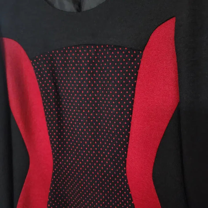 [BUNJANG] Vesse Red Color Block Dress / VESSE 레드 배색 원피스 예쎄 배색 원피스 H라인 원피스