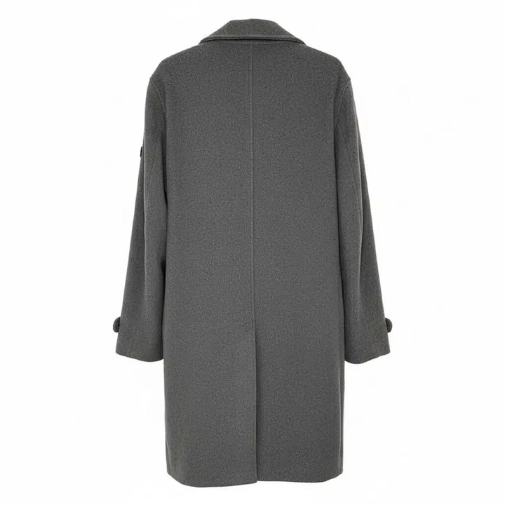 [BUNJANG] Harvard Button Long Coat Gray / [M/100~110] 하버드 떡볶이 버튼 롱코트 그레이