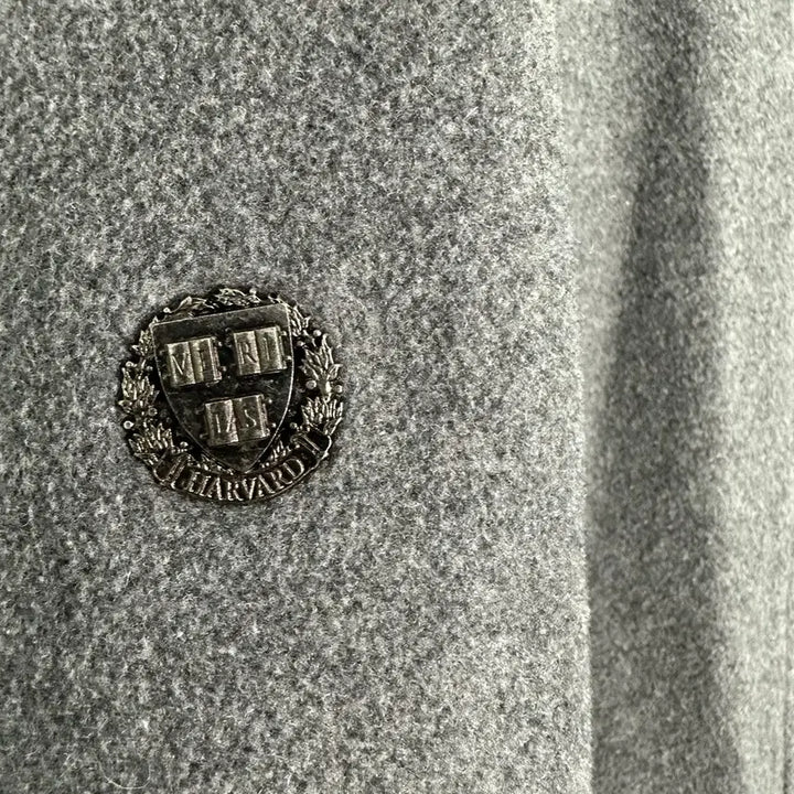 [BUNJANG] Harvard Button Long Coat Gray / [M/100~110] 하버드 떡볶이 버튼 롱코트 그레이