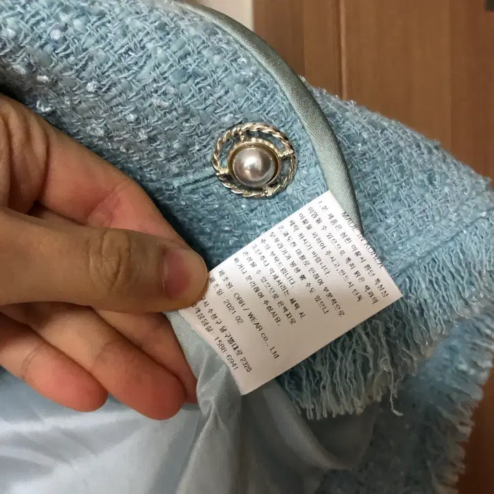 [BUNJANG] Orr 21 Satin Lining Tweed Jacket / Orr 오르 21년 새틴 라이닝 트위드 자켓 민트 하객룩 결혼식