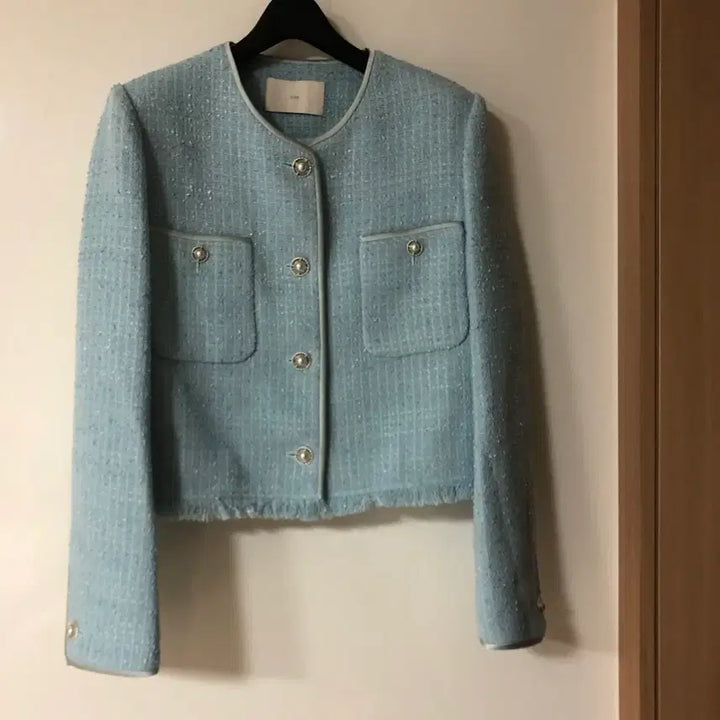 [BUNJANG] Orr 21 Satin Lining Tweed Jacket / Orr 오르 21년 새틴 라이닝 트위드 자켓 민트 하객룩 결혼식