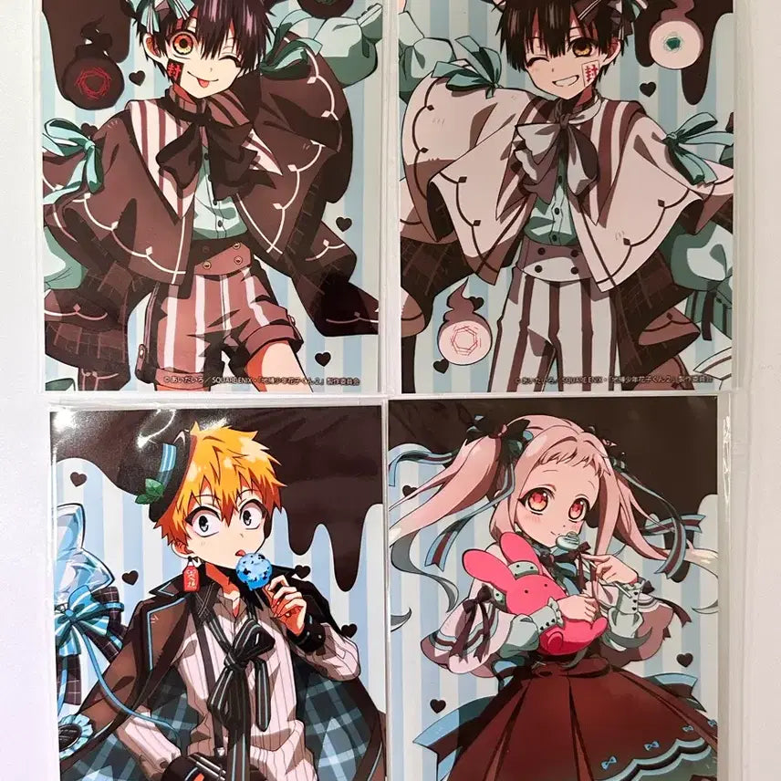 [BUNJANG] Jibaku Shounen Hanako-kun Mint Choco Photocard Bundle (4pcs) / 지박소년 하나코군 민트초코 포토카드(엽서 크기) 4장 일괄 (일본 정품)