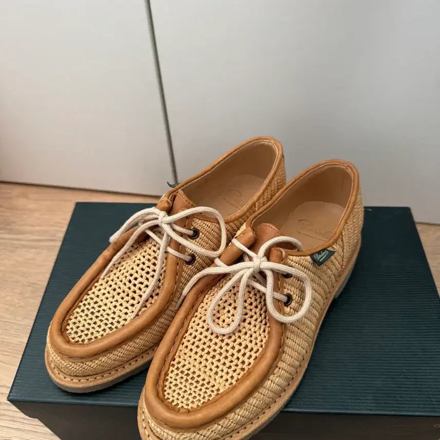 [BUNJANG] Paraboot Michael Raffia Beige Shoes / 파라부트 미카엘 라피아 225